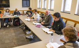 students and faculty in a classroom