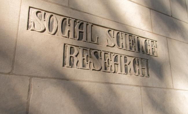 Social Science Research Building inscription